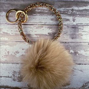 Bedazzled keychain bangles! Gold or Blue